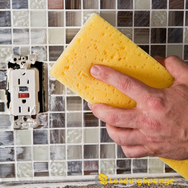 tile and grout cleaning sponge