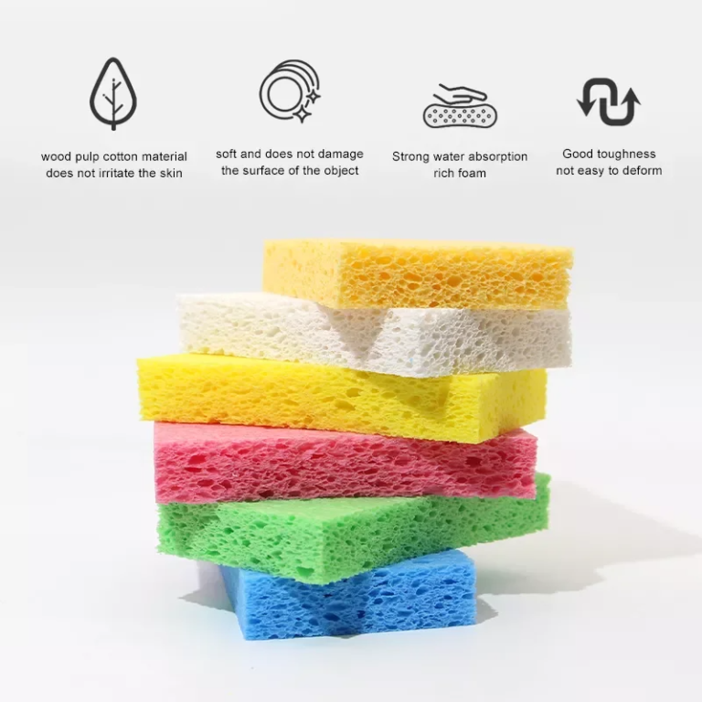 Biodegradable natural kitchen cleaning compressed cellulose sponge ...